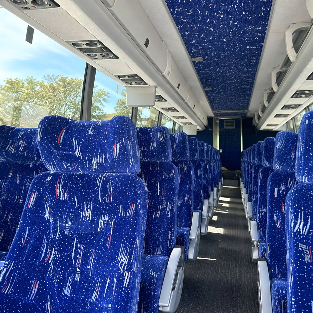 cincinnati charter bus rental interior
